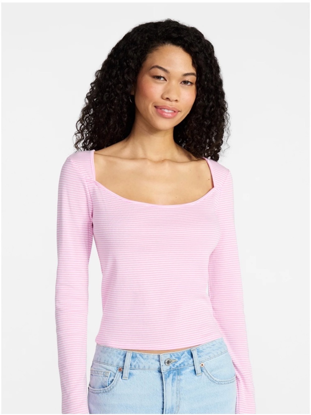 New No Boundaries 90s Square Neck Top